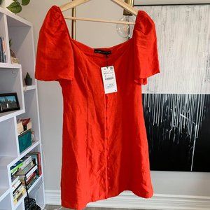 Button-up Zara mini-dress
